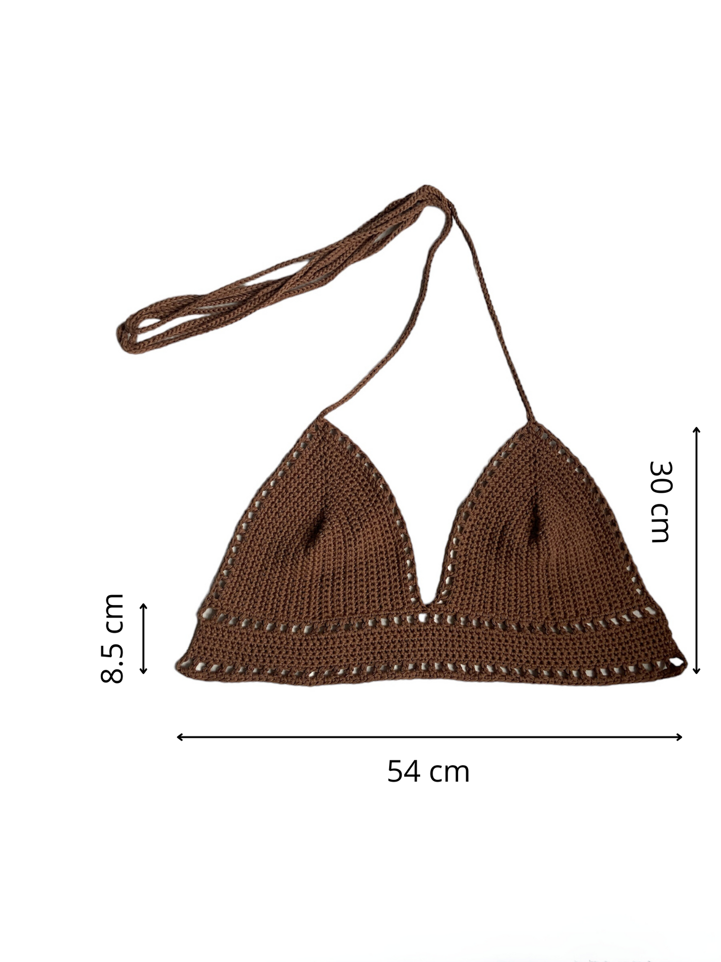 Gehaakte basis crop-top/bralette katoen - handgemaakte festival top - maat XL