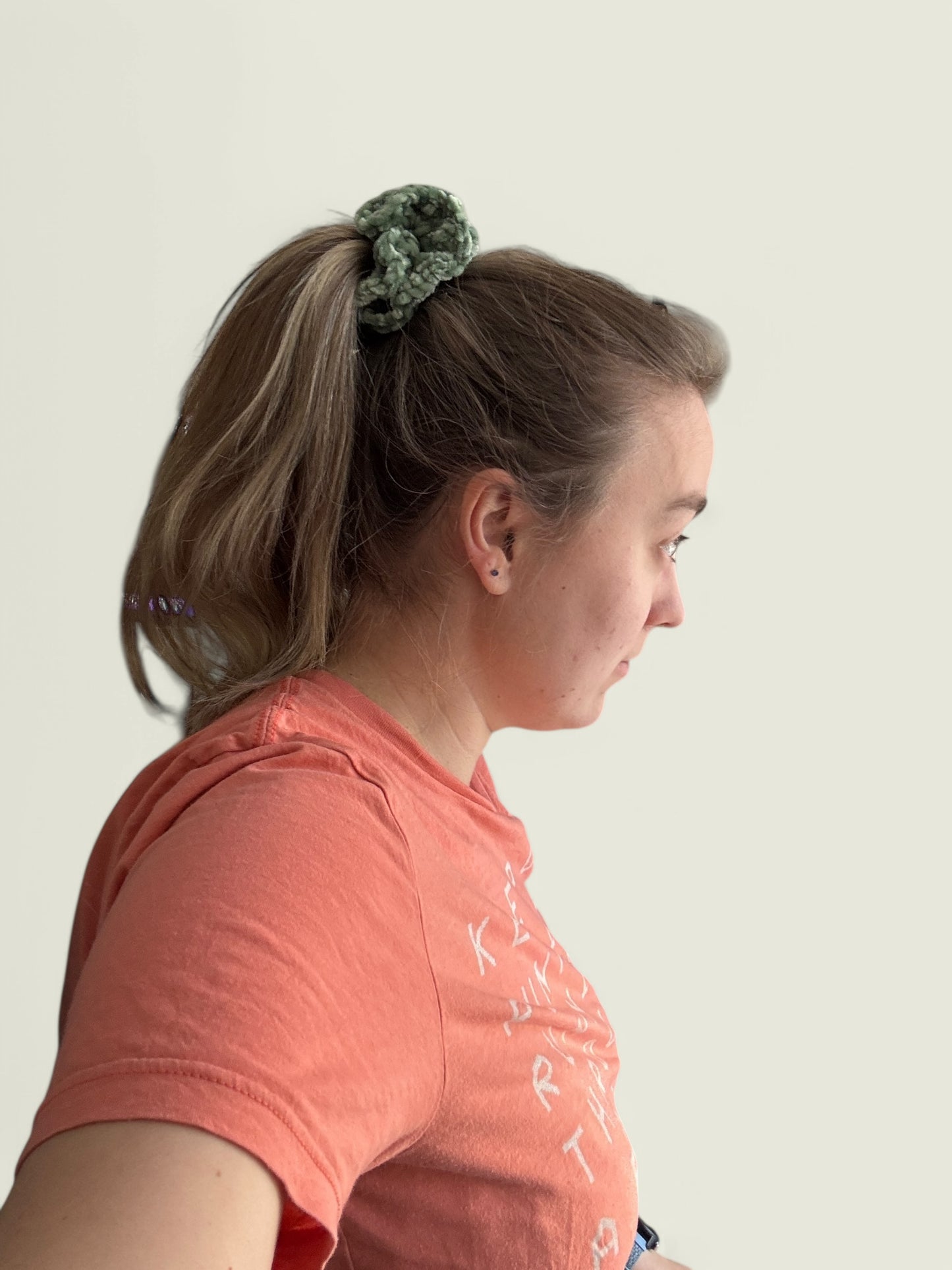 Groene scrunchie