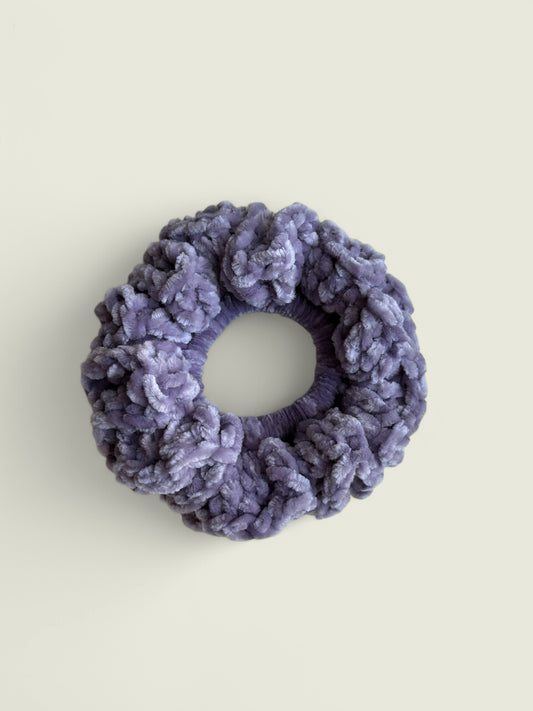 Lila velvet scrunchie