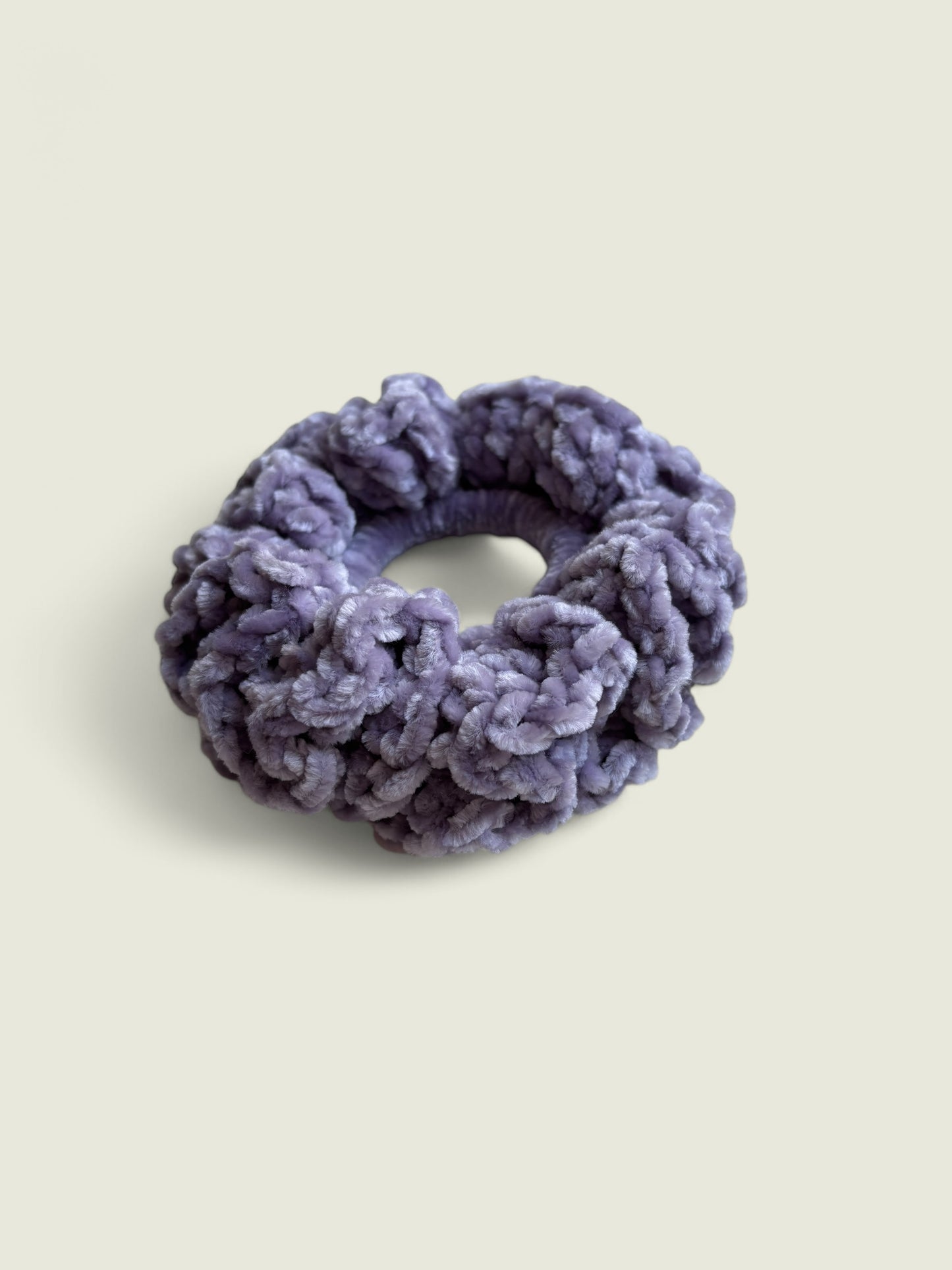 Lila velvet scrunchie