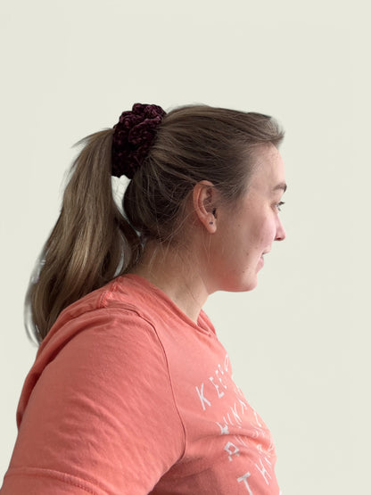 Bordeaux velvet scrunchie