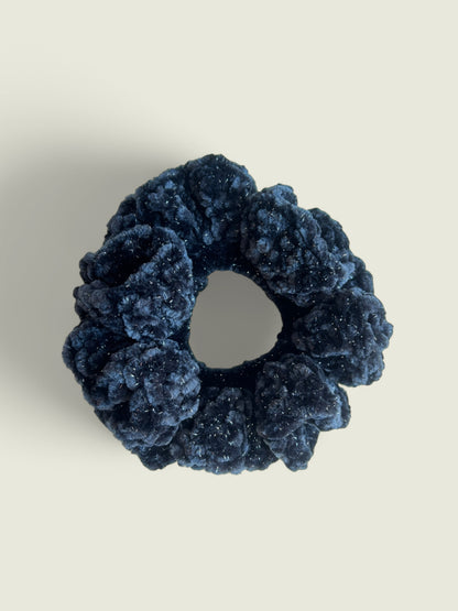 Zwarte scrunchie met glitters
